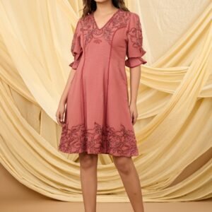 Rosé Grace Flared Dress One Piece(knee length)