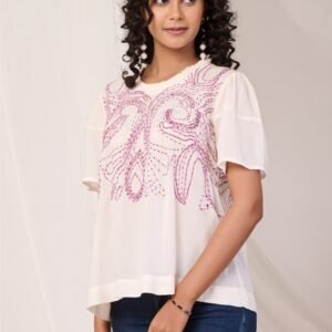 White Pearl Stitch Tunic
